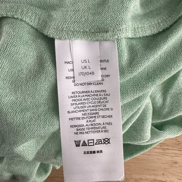 By Anthropologie Turtleneck Top Large Mint Green Puff Sleeve NWT TP-2902‎ - Picture 9 of 12